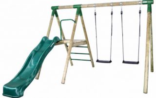 gyngestativer med rutchebane