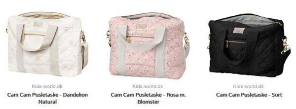 Cam cam pusletasker i flere farver